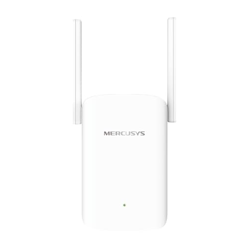 Mercusys ME1500X Wi-Fi 6 amplificador WiFi, repetidor de banda dupla com 1201 Mbps 5 GHz 300 Mbps 2,4 GHz, porta Gigabit, 2 × antena de alto desempenho, botão WPS, modo de ponto Acesso