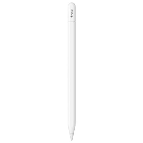 Apple Pencil (USB C): Precisão milimétrica, baixa latência e sensibilidade à inclinação para obter pontos, desenhar e assinar documentos. Ajusta-se de forma magnética e liga-se e carrega por USB-C