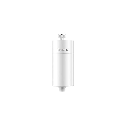 Philips Water Filtro de chuveiro em linha + 1 cartucho de substituição, reduz o CLORO até 99%, compatível com todas as mangueiras e torneiras padrão, capacidade de filtração de 50 000 l por filtro