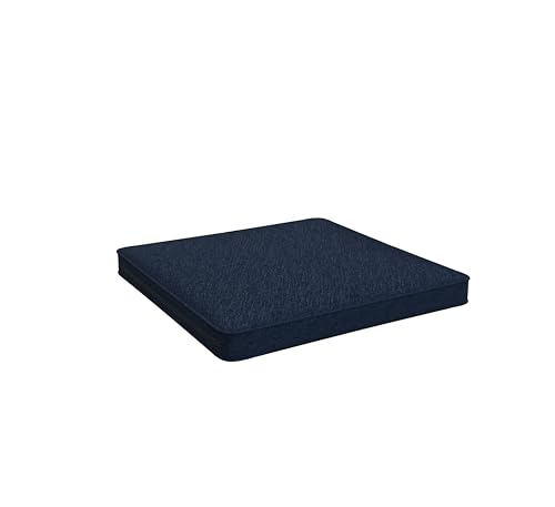 POKAR Almofadas Lounge exterior almofada assento móveis vime, jardim almofada para cadeira fronhas 50 x 50 x 5 cm, azul escuro
