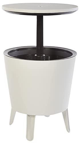 Keter Cool Bar Mesa frigorífico para exterior e jardim, capacidade 30 l, 45 latas, 52 x 42 x 52 cm, castanho