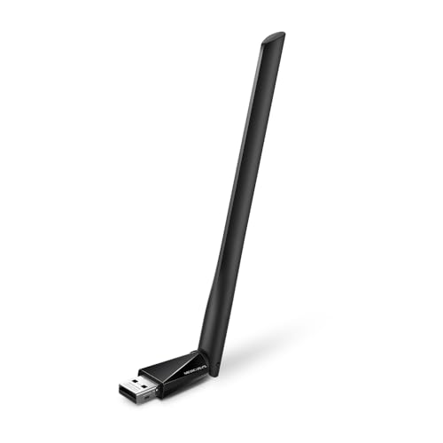 Mercusys MA30H - AC1300 Adaptador Wi-Fi Dual Band 5 GHz/2,4 GHz com antena, para PC Desktop Laptop Tablet, suporta Windows compatível com Windows 11/10