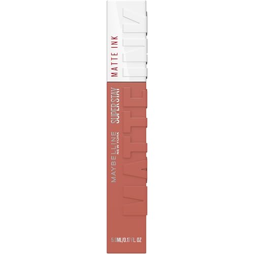 Maybelline New York, SuperStay Matte Ink, batom mate de longa duração, tom 65 - seductres, rosa nuvem