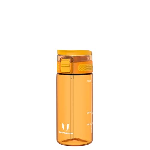 Super Sparrow Garrafa desportiva, TouchSip Garrafa de água, 500 ml/ 750 ml/ 1 l, Tritan garrafas com palhinha, sem BPA