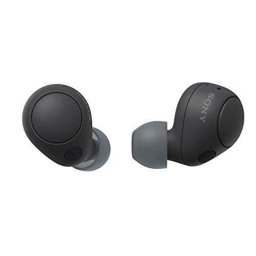 Sony WF-C700N Auriculares sem fios com Bluetooth, cancelamento de ruído (pequeno, leve e com conexão multiponto, IPX4, até 20 HR de autonomia, carregamento rápido, iOS e Android) preto