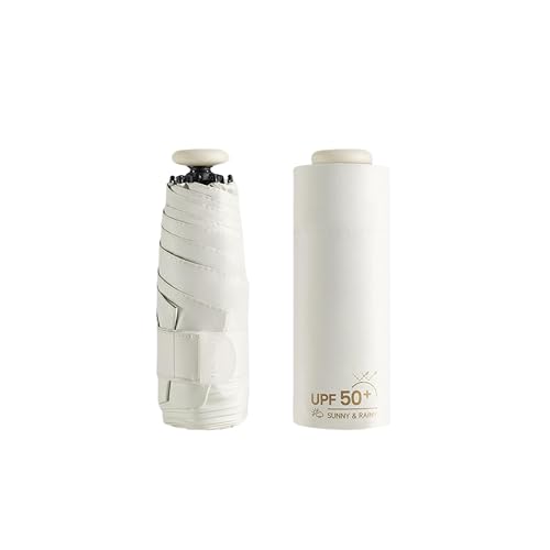 Mini guarda-chuva de viagem com proteção UV UPF 50 99,9 %, compacto/leve, pequeno portátil, mochila/bolsa dobrável guarda-chuva de bolso, resistente à chuva / bloqueio / para mulheres e crianças