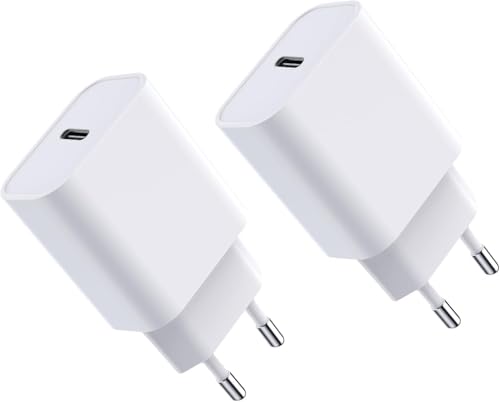 Seadmit 2-Pack de 20 W carregador USB C, tomada tipo C compatível com i-Phone 16/15/14/13/12 Plus Pro MAX Mini, i-Pad, Air-Pods, Galaxy S24/S23/22, carregamento rápido i-Phone, carregador Samsung