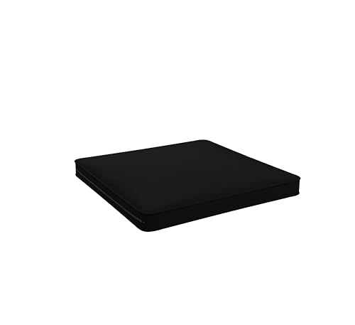 POKAR Almofadas Lounge exterior almofada assento móveis vime, jardim almofada para cadeira capas 60 x 60 x 5 cm, preto