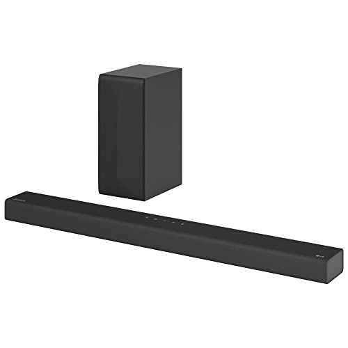 LG S65Q - Barra de som inteligente, 420 W, 3,1 canais, som envolvente DTS virtual: X, Dolby digital em alta resolução, Hi-Res 24 bits/96 kHz, Meridian Sound Music, preto