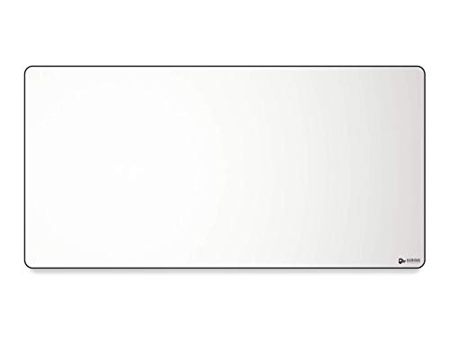 Glorious Gaming Tapete de tecido (XXL estendido) - bordas costuradas, superfície lisa para velocidade e controlo, base antiderrapante, lavável na máquina, grande (910 x 460 x 3 mm) - branco