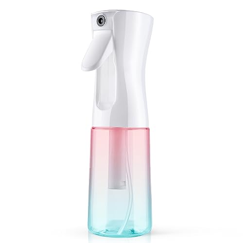 URAQT Pulverizador de água cabeleireiro 200 ml, frasco em spray reutilizável, fino névoa contínua para o cabelo, garrafa em spray para limpeza, penteado, planta, animal de estimação