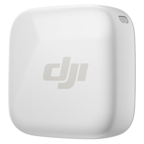 DJI Mic Mini transmissor (Arctic White), super leve, som cheio de detalhes, OsmoAudio, cancelamento de ruído, microfone sem fios para câmaras/iPhone/Android, Vlogs, streaming