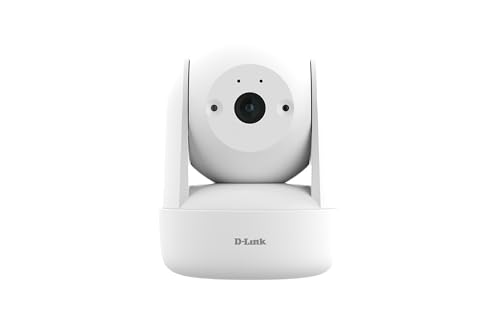 D-Link DCS-6501LH, Câmara WiFi segurança doméstica, 2K 1296p, lente motorizada 340°, visão noturna, deteção de som/movimento, gestão remota de aplicativo/gravação em nuvem/SD, áudio bidirecional,