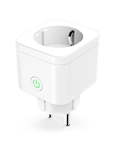 Refoss Mini tomada inteligente, Wi-Fi tomada compatível com Alexa e Google Home, com controlo remoto e de voz, função de programação e temporizador, 1 peça
