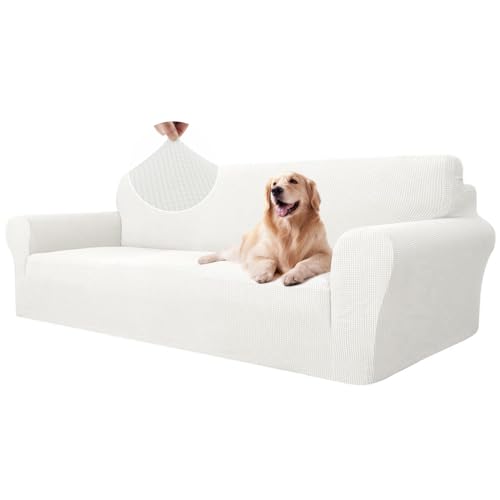 Ystyle Elásticas capa sofá de 4 lugares, capas de sofá ajustáveis com apoios de braços, capa grossa sofá anti-gatos cães e animais de estimação, moderna cobertura antimanchas, lavável na máquina,