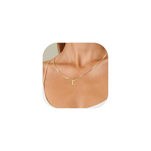 Esmoly Colar de prata/ouro mulher com início A-Z colar personalizado 14 K dourado Necklace ajustável presentes originais para mulher 16 + 2 polegadas
