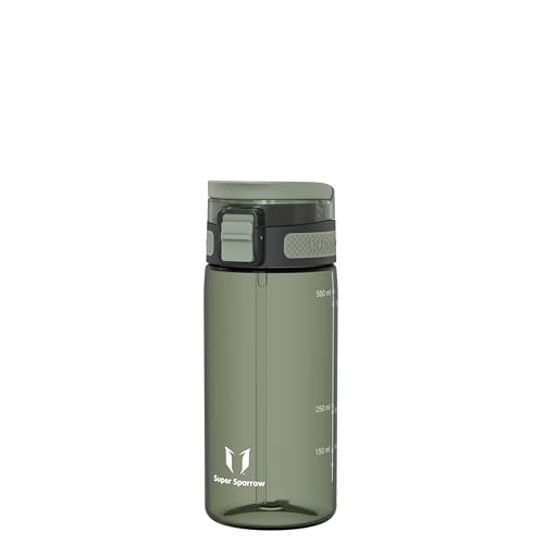 Super Sparrow Garrafa desportiva, TouchSip Garrafa de água, 500 ml/ 750 ml/ 1 l, Tritan garrafas com palhinha, sem BPA