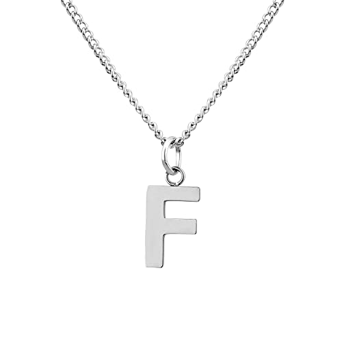 GD GOOD.designs EST. 2015 Colar com letras de prata - colar respeitoso com a pele para senhoras (pendente A-Z) I colar com letras de prata