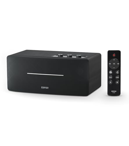 Edifier Altifalante Bluetooth D12, som estéreo de 70 W com DSP, agudos e graves de nítidos, entradas RCA/AUX/Bluetooth, controlo remoto sem fios
