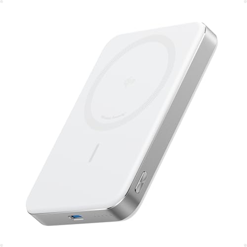 Anker MagGo - Bateria magnética ultrafina de 10.000 mAh, certificado Qi2, portátil, 15 W, carregador compatível com MagSafe, design ergonómico, apenas para iPhone 15/14/13/12