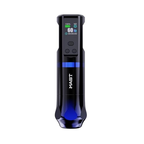 Mast Hertz máquina de tatuagem Wireless Tattoo Pen Machine Rotary Tattoo Gun Frequency ajustável 3HZ-150HZ Brushless Motor 3,5 mm Stroke 1800 mAh Battery LCD Display for Tattoo Artists