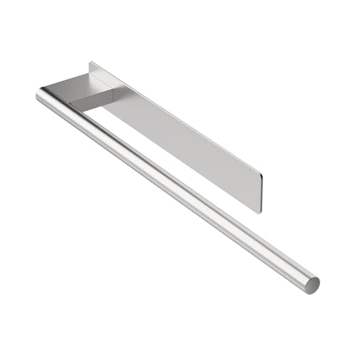 Ibergrif M34453A Toalheiros autocolante 39 cm toalheiro para casa de banho toalheiro barra sem broca, aço inoxidável, escovado