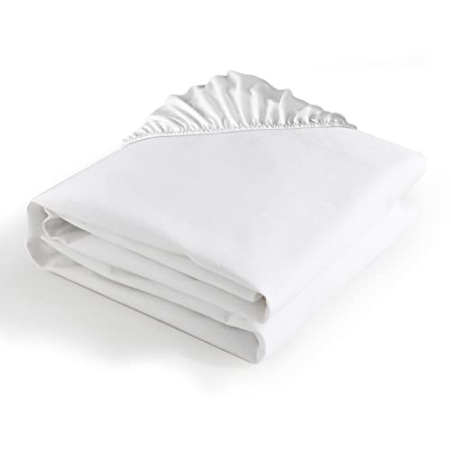Bedecor Flanela protetor de colchão 150 x 200, 100% algodão, cobertura de colchão impermeável, não barulhento e sem calor, protetor cama 150 anti-incrustante e anti-ácaros Oeko-Tex