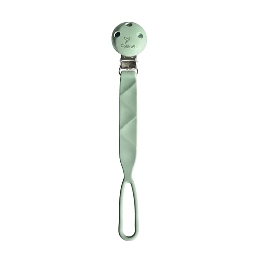 Colifree® - Chupeteiro, fecho de pinça todo silicone para chupeta, corrente chupeta bebé extra flexível, suporte chupeta extra pinça, 0 meses para chupetas de anel, seguro e agradável ao toque