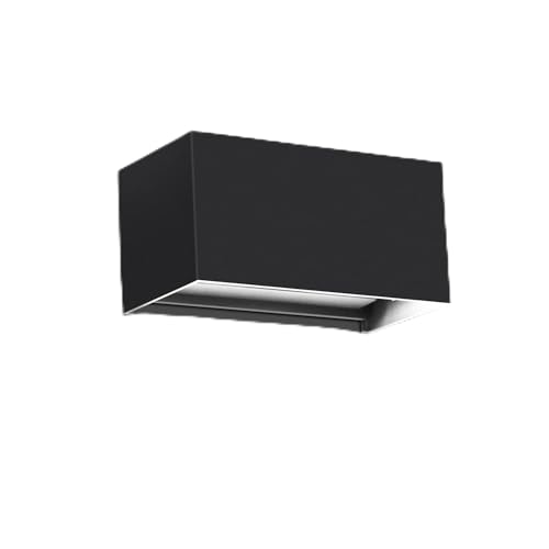 Kingwen 20 W Aplique parede interior 6000 K apliques exterior parede LED retangular luz exterior preto candeeiro de interior ângulo de feixe regulável candeeiro exterior IP65