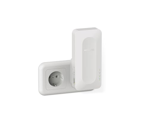NETGEAR Extensor de gama de malha WiFi 6 (EAX17). Adicione até 100 m² e mais de 20 dispositivos com repetidor e amplificador de sinal sem fios de banda dupla AX3000 (até 3,0 Gbps), segurança WPA