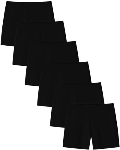 Adorel 6 Calções de algodão e malhas, calções para menina, conjunto de 6