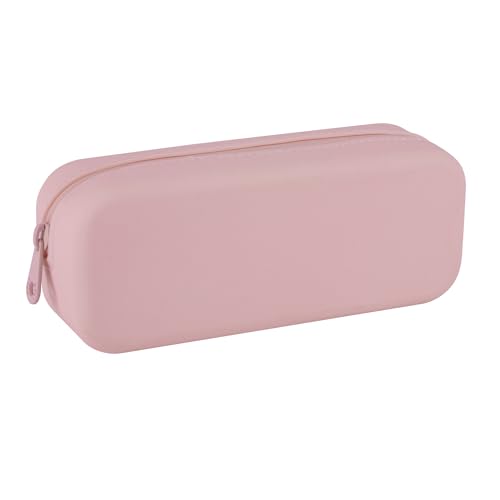 APLI 19782 - Estojo multiusos de silicone UpNorth Collection, rosa, estojo escolar de 185 x 75 x 55 mm