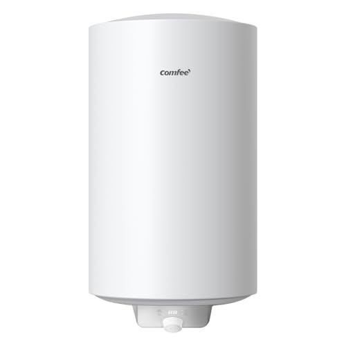 COMFEE ' D50-15EFG Aquecedor de água elétrico de parede Accumolo de 50 l para sobre pia, Wi-Fi, controlo remoto por smartphone, compacto, fácil de instalar, cor branca