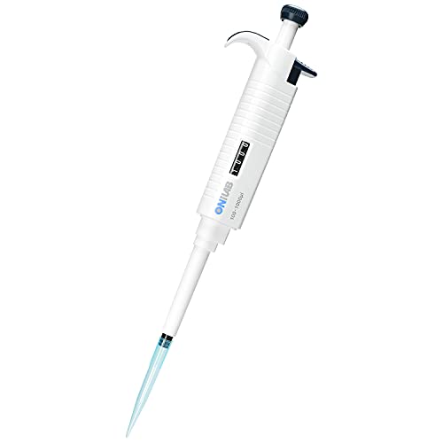ONiLAB Micropipeta de laboratório, pipeta monocanal, pipeta de volume ajustável, micropipetas, pipeta de alta precisão, totalmente esterilizável em autoclave, 1000-5000ul (MicroPette Plus)