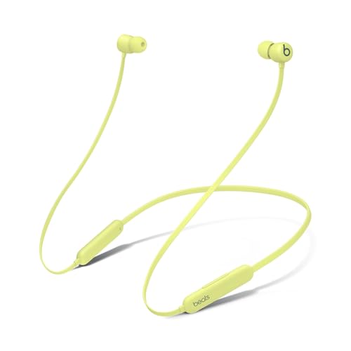 Beats Auriculares sem fios Flex, Chip Apple W1, auriculares magnéticos, Bluetooth de classe 1, 12 horas de som ininterrupto, amarelo