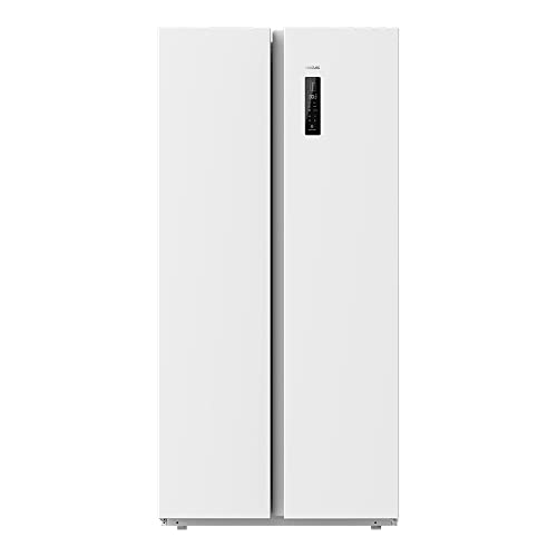 Cecotec Frigorífico americano 2 portas Bolero CoolMarket SBS 430 White E. Side by Side de 430 l, altura 176 cm e 84 cm de largura, sistema multi ar flow, total sem rost, inversor do motor Plus