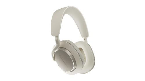 Bowers & Wilkins Px7 S3 Auriculares Over-Ear Bluetooth, cancelamento de ruído, som Hi-Res, aptX Lossless, reprodução 30h, 8 microfones, carregamento rápido - branco canvas