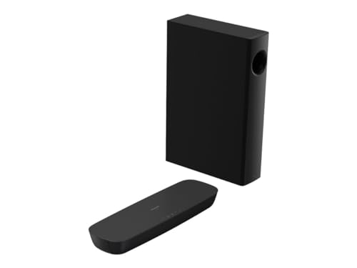 Panasonic SC-HTB250 Barra de som (sem fios e sem fios com subwoofer, 2,1 canais, altifalante soundbar, DTS digital surround, Dolby digital, 5,08 cm (2''), 10 cm) - preto