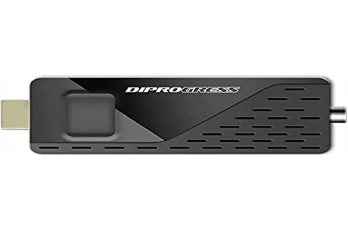 Decodificador digital terrestre DIPROGRESS HDMI Stick TV DVB-T2 H.265 HEVC 265 10 bits DPT210HA, preto
