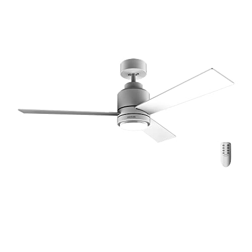 Cecotec Ventoinha de teto com luz EnergySilence Aero 4850 Style White. 30 W, diâmetro de 48" com 3 pás, controlo remoto, motor DC, 6 velocidades, modo Winter-Summer e Natural Breeze