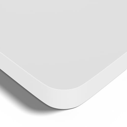 BONTEC Secretária elétrica de pé ajustável em altura, 1200 mm de comprimento e 600 mm de largura, 25 mm de espessura, compatível com amplo uso e personalização (branco)