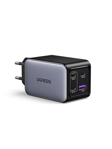 UGREEN Nexode 65W Carregador 3 USB C e 1 A, adaptador de alimentação GaNInfinity Type C, compatível com iPhone 16 15 14 13 12, Galaxy S24 Ultra Plus Pixel iPad MacBook M3 M2 M1