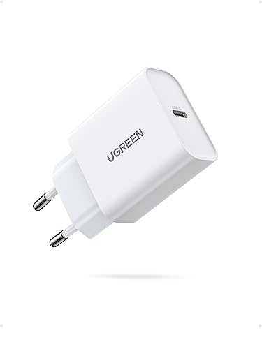 UGREEN Carregador de carregamento rápido de 20 W, tomada USB tipo C compatível iPhone 16 Plus Max/15/14/13/12, iPad Pro/Mini, Galaxy S23/S22/S20, Xiaomi Mi 11, Pixel 7/6A