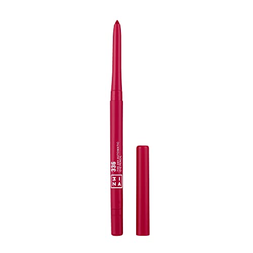 3INA MAKEUP - The 24H Automatic Eye Pencil 336 - Vermelho rosado - lápis de olhos retrátil com duração 24H - Delineador de olhos de alta pigmentação com textura cremosa - 12 tons - Vegan - Cruelty
