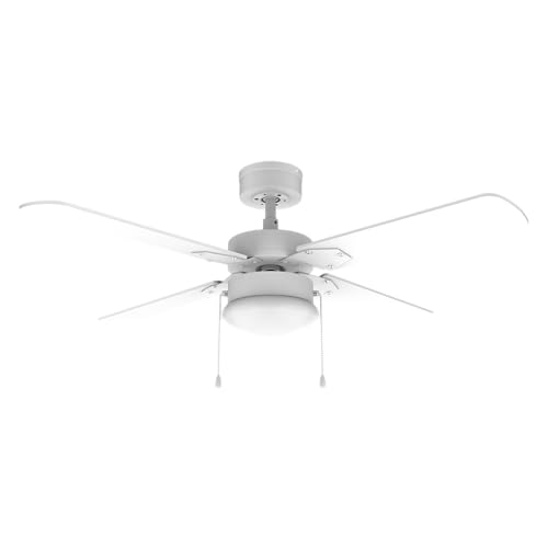 Cecotec Ventoinha de teto com luz EnergySilence Aero 450 FullWhite de 50 W e 42" com luz, 3 velocidades, 4 pás Revernewskill e modo winter-summer