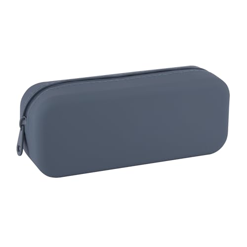 APLI 19781 - Estojo multiusos de silicone UpNorth Collection, azul, estojo escolar de 185 x 75 x 55 mm