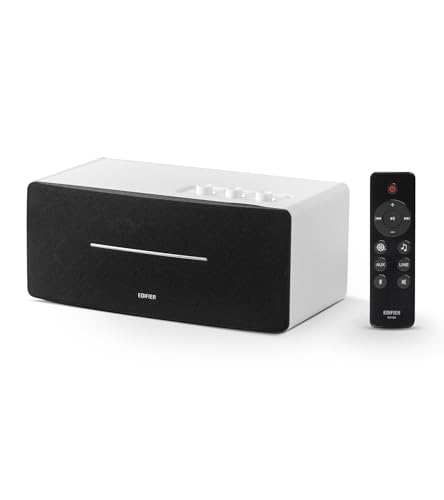 Edifier Altifalante Bluetooth D12, som estéreo de 70 W com DSP, agudos e graves de nítidos, entradas RCA/AUX/Bluetooth, controlo remoto sem fios