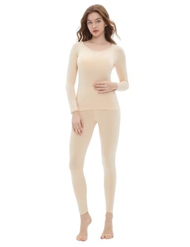 Vinconie Conjuntos térmicos mulher t-shirt térmica manga comprida leggings térmicos