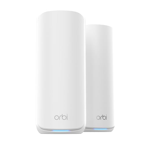 NETGEAR Orbi Mesh WiFi 7 Orbi Série 870 (RBE872) | WiFi Mesh Router 1 extensões de gama de satélite, cobertura de até 400 m2, 150 dispositivos, porta de internet de 2,5 G