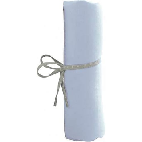 babyCalin Lençol de baixo azul-celeste 70 x 140 cm